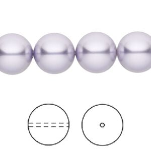 Pearl 100pk lavender, Swarovski&reg; 12mm round 5810