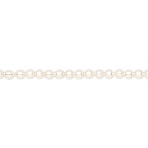 Pearl 1000pk cream, Crystal Passions&reg; 3mm round 5810