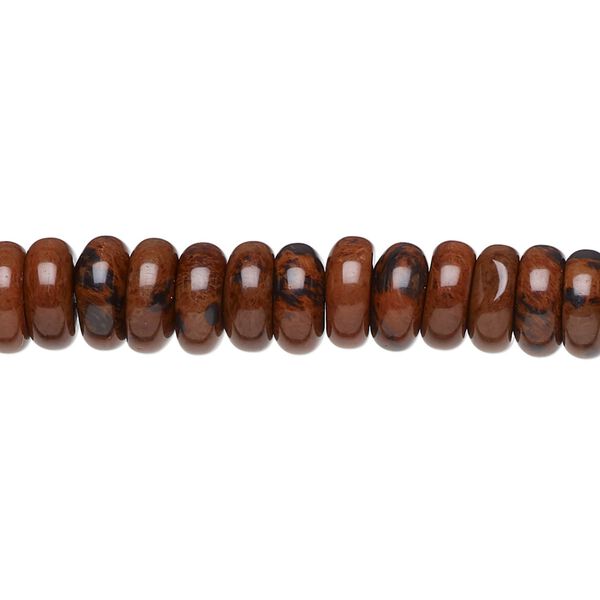 Mahogany obsidian 1pkg1, rondelle bead natural 15.5-16 inch 8x4mm image number 0