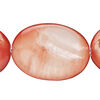 Mother-of-pearl shell 1pkg1, flat oval bead 15 inch tulip 35x25mm-35x26mm image number 0