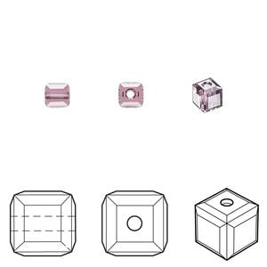 Bead 48pk iris, Crystal Passions&reg; 4mm cube 5601