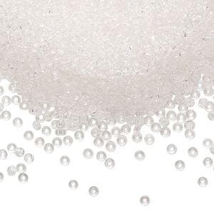 Seed bead, Preciosa Ornela Czech glass, pkg/500g, #11 rocaille, transparent clear, (00050).
