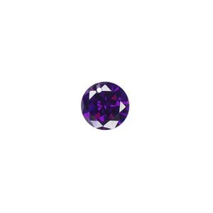 Drop, cubic zirconia, amethyst purple, 10mm hand-faceted round, Mohs hardness 8-1/2. Sold per pkg of 4.