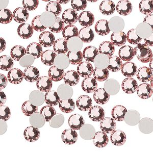 Flat back 1440pk light rose foil back, Preciosa MAXIMA Czech crystal rhinestone 4.6-4.8mm chaton rose round SS20