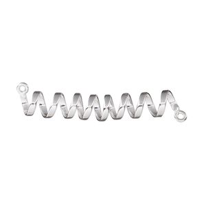 Focal, sterling silver, 33.5x6mm spiral with 2 loops. Sold individually.