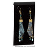Earring card, flocked plastic, black, 4x2-inch rectangle with leverback tabs. Sold per pkg of 25. image number 2