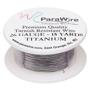 Wire, ParaWire&trade;, titanium-finished copper, round, 26 gauge. Sold per 15-yard spool.