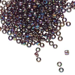 Seed bead, TOHO BEADS&reg;, glass, pkg/50g, #8 round, translucent rainbow amethyst (TR-08-166C).