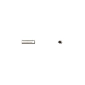 Cord end glue-in 1pkg10 stainless steel, 7x2mm / approx 1.2mm inside diameter