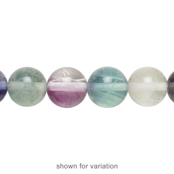 Rainbow fluorite 1pkg1, round bead natural 15.5-16 inch 10mm image number 1