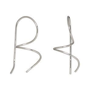 Earring, Create Compliments&reg;, sterling silver, 27mm spiral fishhook. Sold per pair.