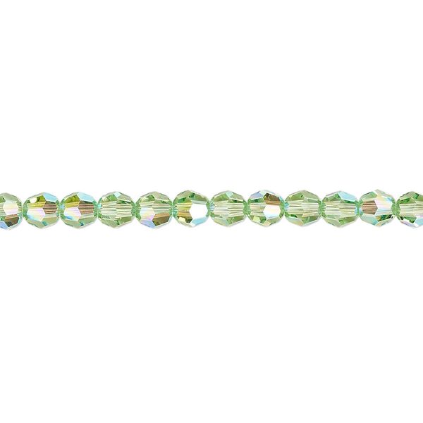 Bead 720pk peridot shimmer, Swarovski&reg; 4mm round 5000 image number 0