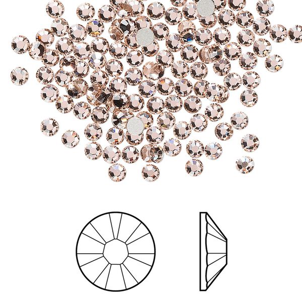 Flat back 1440pk vintage rose foil back, Swarovski&reg; 2.5-2.7mm rose round SS9 2058 image number 0