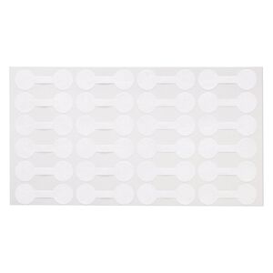 Jewelry tag, Rhino Skin DuPont&trade; Tyvek&reg;, polyethylene, white, 7/16 inches round, 1-3/8 inches overall. Sold per pkg of 1,000.