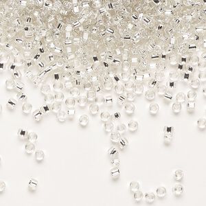 Seed bead, Dyna-Mites&trade;, glass, pkg/1/2kg, #11 round, transparent silver-lined clear, (64:SR 11/0 SR).