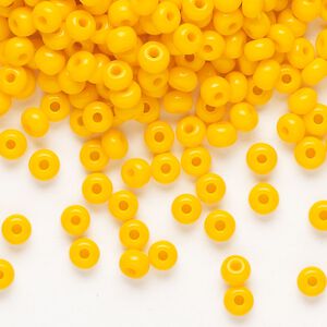 Seed bead, Preciosa Ornela Czech glass, pkg/50g, #6 rocaille, opaque orange, (93110).