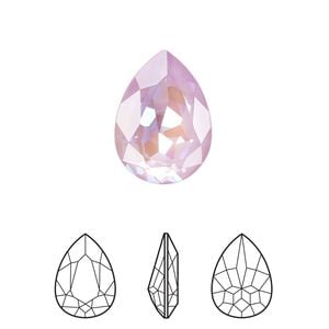 Fancy stone 1pk crystal lavender DeLite, Crystal Passions&reg; 18x13mm pear 4320