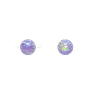 Bead, "opal" (silica and epoxy) (man-made), lavender, 8mm round. Sold individually.