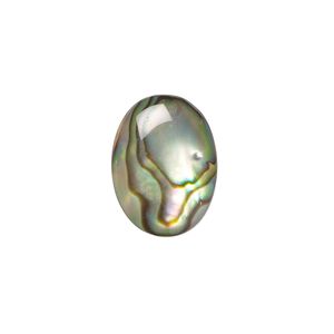 Cabochon, paua shell (coated), 16x12mm calibrated oval, Mohs hardness 3-1/2. Sold per pkg of 4.