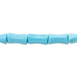 Magnesite 1pkg1, contoured tube bead 15 inch 11x5mm-13x7mm