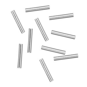 Crimp 1pkg10 sterling silver, 13x2mm seamless tube / 1.4mm inside diameter