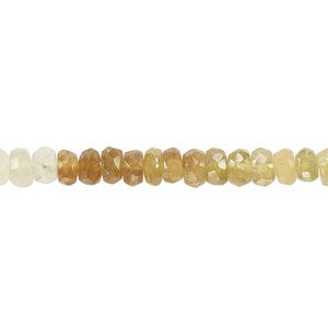 Grossularite garnet 1pkg1, hand-cut faceted rondelle bead natural 14 inch 5x2mm-6x4mm