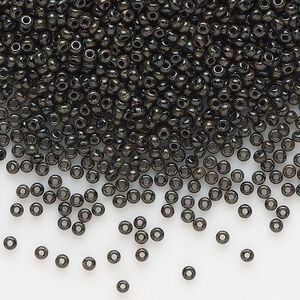 Seed bead, Preciosa Ornela, glass, opaque grey travertine, #11 rocaille. Sold per 500-gram pkg.