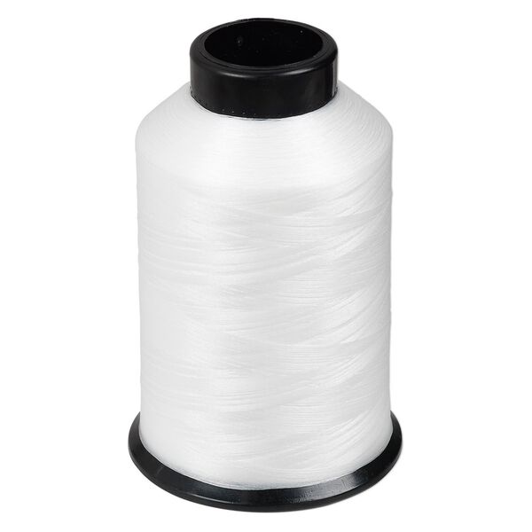 Thread, Nymo&reg;, nylon, white, size O. Sold per 3-ounce spool. image number 0