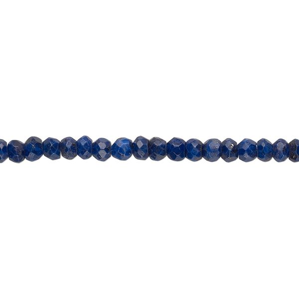 Lapis lazuli 1pkg1, hand-cut faceted rondelle bead natural 15.5-16 inch 4x2mm image number 0