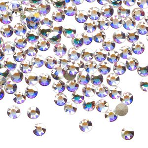 Round stone 144pk crystal AB foil back, Crystal Passions&reg; 4mm light round PP31 1098