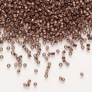 Seed bead, Delica&reg; 1pkg250g glass, #11 round, Duracoat&reg; opaque galvanized dark mauve / outside dyed (DB-1843)