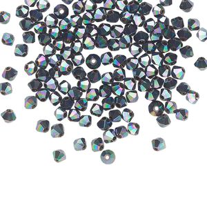 Bead 144pk crystal peacock shadow, Celestial Crystal&reg; 3mm bicone