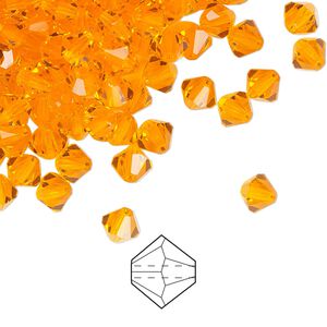 Bead 144pk sun, Preciosa Czech crystal 5mm bicone