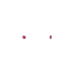 Ruby 1pkg1, hand-cut faceted round gem 2.25mm
