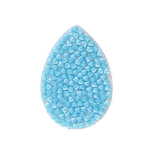 Iron-on transfer 1pk turquoise, Crystal Passions&reg; 30x20mm teardrop 707489