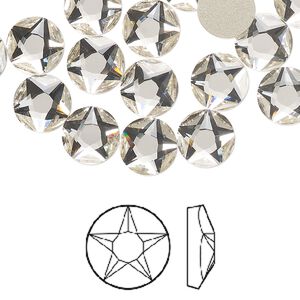 Flat back 144pk crystal foil back, Swarovski&reg; 8.412-8.672mm round SS40 2100