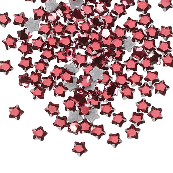 Flat back 720pk scarlet foil back, Swarovski&reg; hotfix 4mm star flower 2754 image number 0