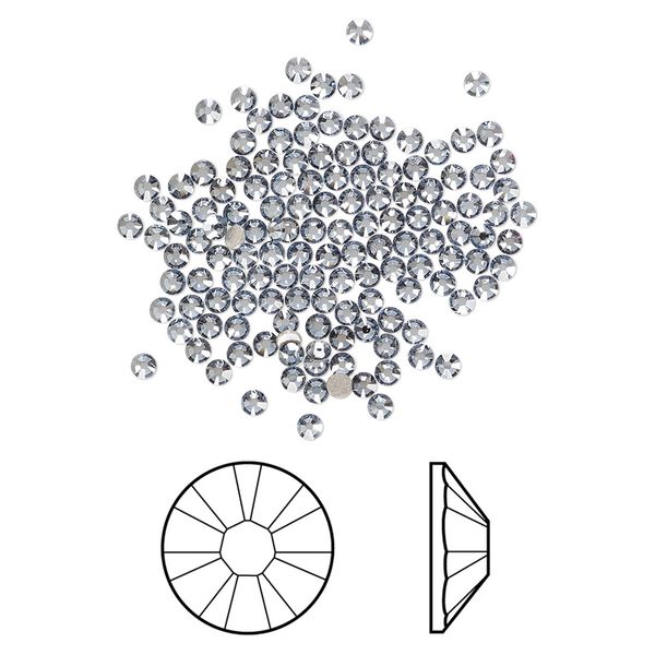 Flat back 1440pk crystal blue shade foil back, Swarovski&reg; 1.7-1.9mm rose round SS5 2058 image number 0