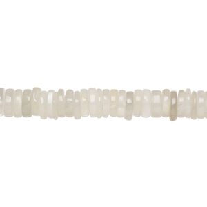 White moonstone 1pkg1, hand-cut rondelle bead natural 8 inch 4x1mm-6x2mm