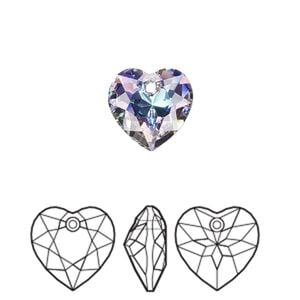 Drop 2pk crystal vitrail light P, Crystal Passions&reg; 10.5mm pendant heart cut 6432