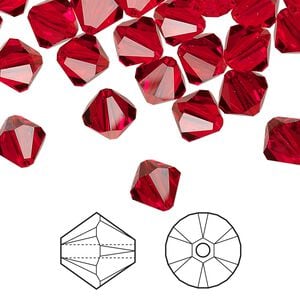Bead 288pk light Siam, Swarovski&reg; 8mm XILION bicone 5328