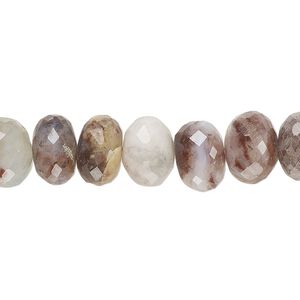 Aqua chalcedony 1pkg1, hand-cut faceted rondelle bead natural 14 inch 10x5mm-11x8mm