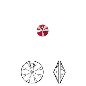 Drop 12pk Siam, Crystal Passions&reg; 6mm pendant mini disk 6428