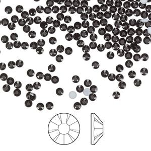 Flat back 144pk jet foil back, Preciosa MAXIMA Czech crystal rhinestone 2.1-2.3mm chaton rose round SS7