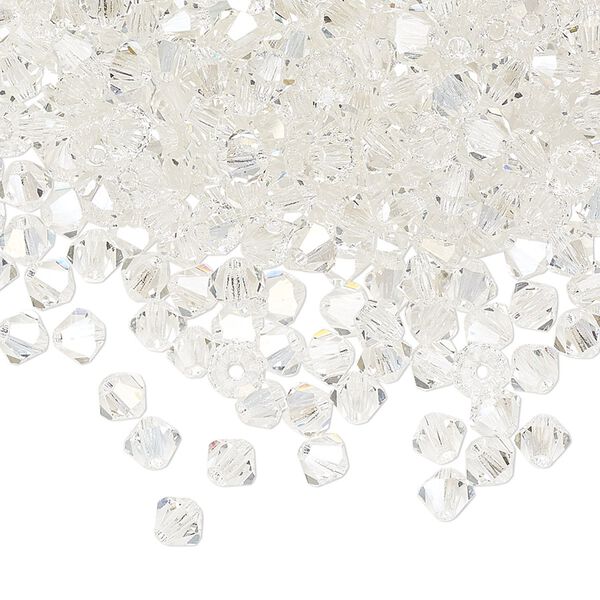 Bead 720pk crystal argent flare, Preciosa Czech crystal 4mm bicone image number 0
