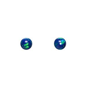 Bead, "opal" (silica and epoxy) (man-made), dark blue, 6mm round. Sold individually.