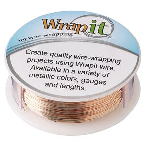 Wire, Wrapit&reg; 1pkg0.25lb bright copper, dead-soft, round, 28 gauge, approximately 490 feet/149m.