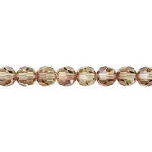 Bead 12pk jonquil antique pink, Crystal Passions&reg; 6mm round 5000