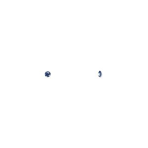 Blue sapphire 1pkg2, hand-cut faceted round gem 1.75mm