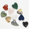 Multi-gemstone 1pkg10, half-drilled puffed / flat heart, drop mix 20x20mm-35x20mm image number 0